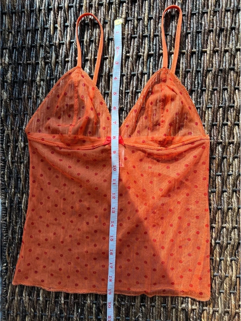 Y2K Satori Intimates Orange Sheer Cami